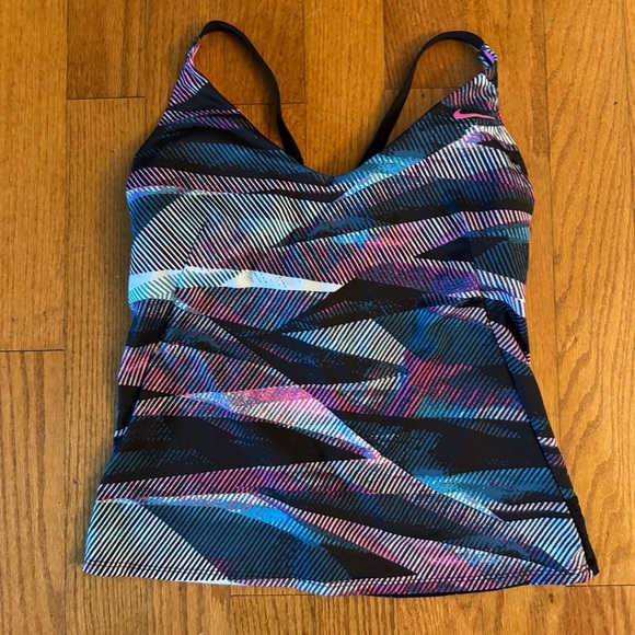 NWT Nike Black and Pink Athletic Tank Top Womens Size L - Picture 1 of 6